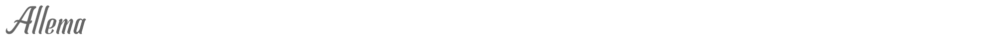 Sample characters Allema Font
